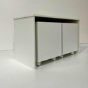 Ver imagem 3 de Mesa C/ 2 Baú Organizador de Brinquedos P/ Quarto de Criança Branco