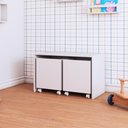Ver imagem 7 de Mesa C/ 2 Baú Organizador de Brinquedos P/ Quarto de Criança Branco