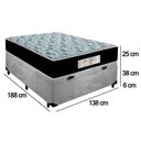 Ver imagem 4 de Cama Box Baú Casal Suede + Colchão Molas Ensacadas Sereneprime Sonnolux 138x188x69 Cinza