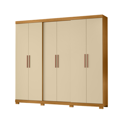 Roupeiro 240cm 6 Portas 4 Gavetas sem Espelho - Ssx Multicoisas