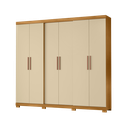 Ver imagem 1 de Roupeiro 240cm 6 Portas 4 Gavetas sem Espelho - Ssx Multicoisas
