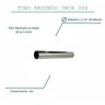 Tubo inox 2.1/2 polegadas 63,50mm, 2.1/2"(tam: 2m) resiste a maresia TUBO DE INOX 60,50MM DIAMETRO T - 2