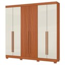 Ver imagem 1 de Guarda Roupa Casal 2030230 6 Portas 230 Cm Cinamomo Off White Ripado Armoveis