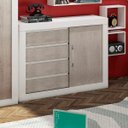 Ver imagem 1 de Cômoda 1 Porta de Correr 4 Gavetas 