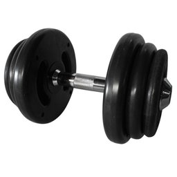 Dumbbell Injetado com pegada cromada 20 kg - 1