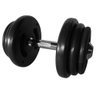 Dumbbell Injetado com pegada cromada 20 kg - 1