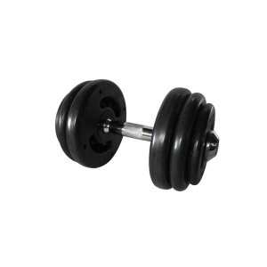 Dumbbell Injetado com Pegada Cromada Academia Fitness 22kg