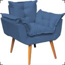 Ver imagem 2 de Kit Poltrona Decorativa Para Recepção Manicure Sala De Estar + Puff Reforçado Suede