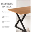Ver imagem 6 de Mesa Retangular Teixeira Império 160x90cm