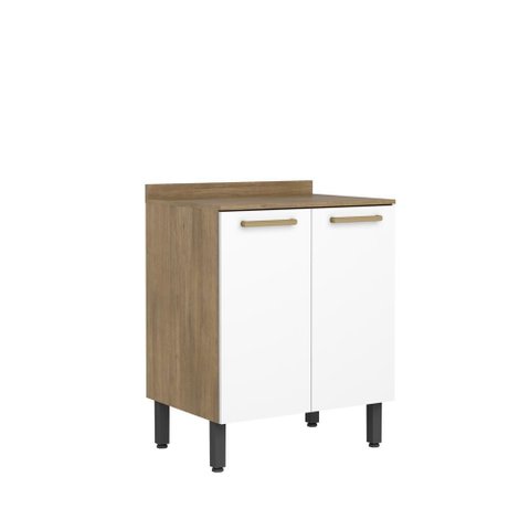 Balcão Pequeno com Tampo 2portas Branco Ártico Axé Bertolini