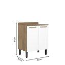 Ver imagem 2 de Balcão Pequeno com Tampo 2portas Branco Ártico Axé Bertolini