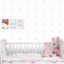 Ver imagem 2 de Papel De Parede Baby Menina Laco Cinza Corações em Rosa