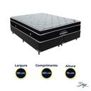 Ver imagem 3 de Cama Box Bipartido King Preto e Colchão Elegant Superpocket Molas Ensacadas Ortobom