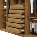 Ver imagem 6 de Guarda Roupa Casal 100% MDF 6 Portas 6 Gavetas com Espelhos Dubai Majestic Marrom/Nature