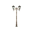 Ver imagem 1 de Poste Colonial Porto para Jardim Alumínio 02 Luminária 2,15m