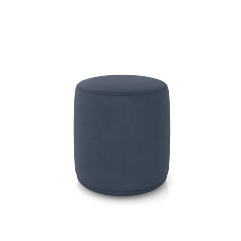 Puff Redondo Orgânico para Sala Malu Suede Azul Marinho M11 - D’Rossi