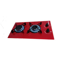 Cooktop a Gás 2 Bocas Mesa de Vidro Vermelho Bivolt Glp - 1