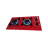 Cooktop a Gás 2 Bocas Mesa de Vidro Vermelho Bivolt Glp - 1