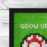 Quadro A4 Cogumelo Pixel Grow Up - 2