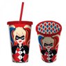 Copo Plástico com Tampa e Canudo WB Harley Quinn 500ml Arlequina Urban - 1