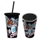 Ver imagem 1 de Copo Plástico com Tampa e Canudo WB Cyborg 500ml Cyborg Urban