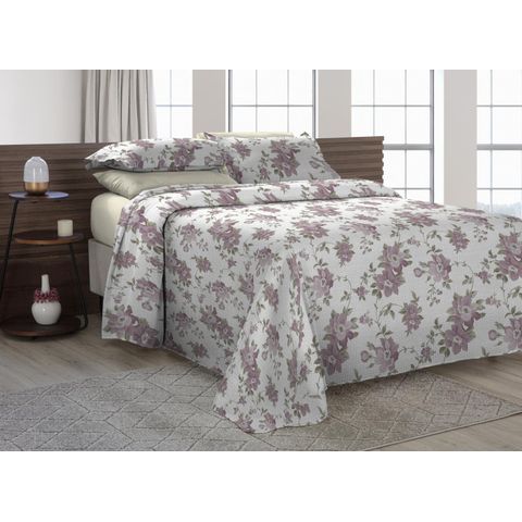 Cobre Leito Queen Com Fronhas 3 Peças Tecido Piquet Algodão