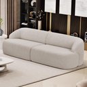 Ver imagem 6 de Sofá 3 Lugares Curvo Orgânico Living 220cm Barolo L06 Bouclê Bege