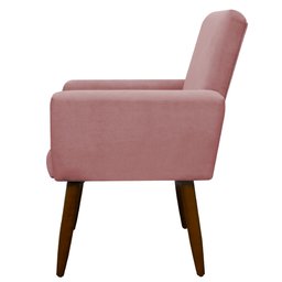 Poltrona Decorativa Nina Cadeira Escritório Recepção Brunaldi:rosa - 3