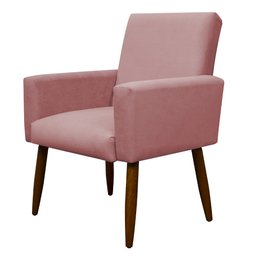Poltrona Decorativa Nina Cadeira Escritório Recepção Brunaldi:rosa - 2