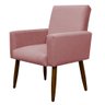 Poltrona Decorativa Nina Cadeira Escritório Recepção Brunaldi:rosa - 2