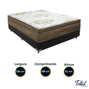 Ver imagem 3 de Cama Box Casal Preto e Colchão Gold Ultragel Molas Ensacadas Ortobom