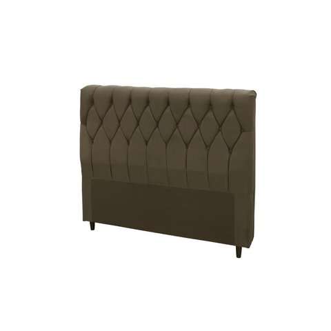 Cabeceira Viena Plus Casal 1400mm Suede Marrom Taupe - Simbal