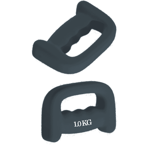 Pesos de Mao Halteres Boxing Dumbell 1kg Revestido Musculacao Treino Fitness Exercicio Fisico Academ