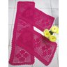Tapete de Crochê Kit Passadeira Liso Criativa:Pink - 5