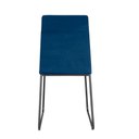 Ver mais imagens de Kit 6 Cadeiras de Jantar Cozinha Industrial Lexa Veludo Élpis Móveis Azul Marinho Preta