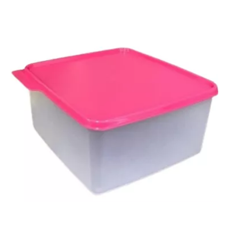 Tupperware Basic Line 2,5l Caixa Quadrada Cor Rubine Translúcida Tupperware Basic Line 2,5l Caixa Qu