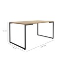 Ver imagem 4 de Mesa de Jantar 06 Lugares Porto 160 cm Natural Base Metálica Industrial Preto - D’Rossi