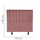Ver imagem 2 de Cabeceira Estofada Kiara 90cm Solteiro Box Quarto Suede Rose Gold - Gat Magazine