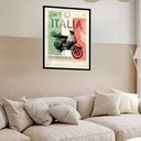 Ver imagem 2 de Quadro Decorativo Itália Vespa Vintage - 70x50cm:moldura Branca
