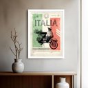 Ver imagem 1 de Quadro Decorativo Itália Vespa Vintage - 70x50cm:moldura Branca