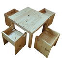 Ver imagem 1 de Mesa com 4 Cadeiras Pinus