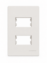 Ver imagem 1 de Placa + Suporte 4x2 2 Postos Infiniti Plus Branco Siena Mg Cor:Branco Siena