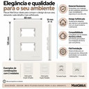 Ver imagem 5 de Placa + Suporte 4x2 2 Postos Infiniti Plus Branco Siena Mg Cor:Branco Siena