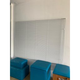 Persiana Horizontal Branca - 2,10m Larg X 1,10m Alt - Alumínio 25mm - Persianet - 5