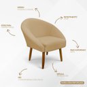 Ver imagem 3 de Kit 2 Poltronas Decorativa para Sala Recepção Manicure Consultório Stella Suede