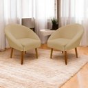 Ver imagem 2 de Kit 2 Poltronas Decorativa para Sala Recepção Manicure Consultório Stella Suede