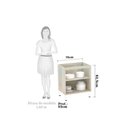 Ver imagem 3 de Balcão Sem Tampo 70cm Lis Legno Crem e Cumaru