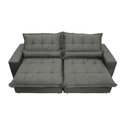 Ver imagem 4 de Sofa Retrátil e Reclinável 2,92m com Molas Ensacadas Cama Inbox Soft Tecido Suede Cinza