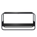 Ver imagem 4 de Kit Banco Sapateira Orgânico Luna Cabideiro Prateleira Oslo Artesano MDP Nero Base Metal Preto