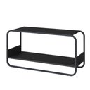 Ver imagem 3 de Kit Banco Sapateira Orgânico Luna Cabideiro Prateleira Oslo Artesano MDP Nero Base Metal Preto